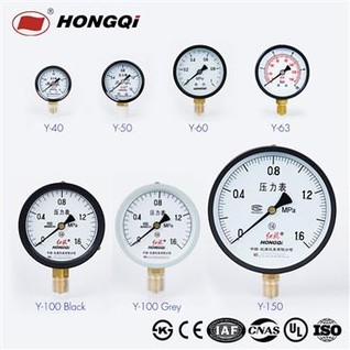 100 мм економічний нижній / задній кронштейн / фланцевий сталевий манометр M20 * 1,5, G1 / 2 '', 1/2 '' NPT ± 1,6% точності