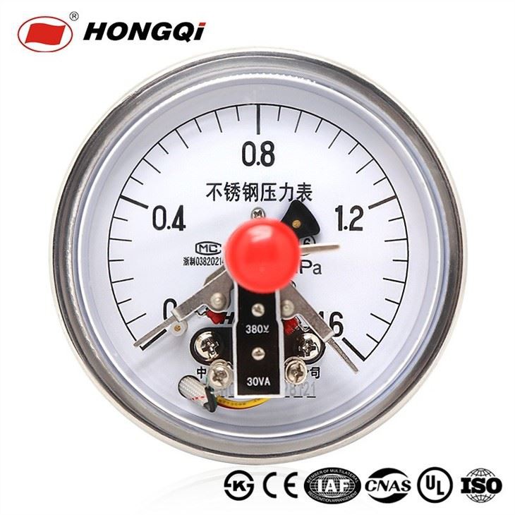 Electric Contact Pressure Gauge With Axial Connection